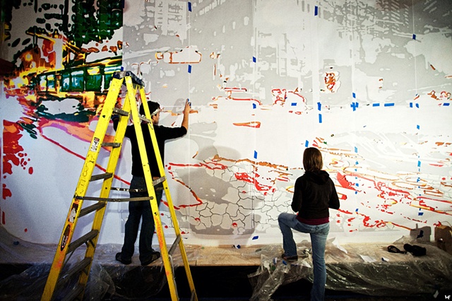 Bus Stop Mural Progress 5