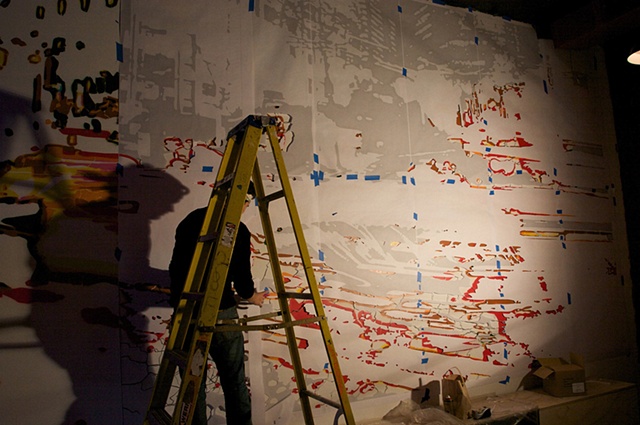 Bus Stop Mural Progress 1