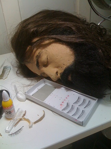 Severed head of John the Baptist.  Life cast for National Geographic
