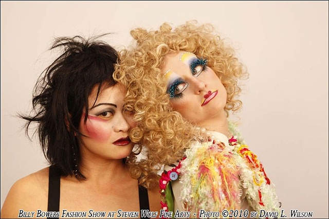 Models Linda Wang and Kegel Kater at Billy Bower's fashion show.  Photo by David Wilson
