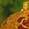 Orange Glitter Ornament