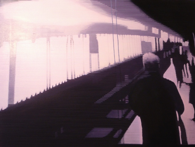 surveillance still, oil/canvas, Wayne Toepp