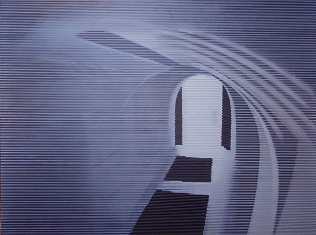 surveillance still, oil/canvas, Wayne Toepp