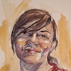 Mandi, watercolor study 