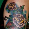 skull with rose