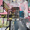 Chains and screens with pink - Detail 