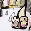 Chains and screens with pink - Detail