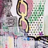 Chains and screens with pink - detail