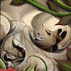 skull with roses 6 by 12