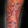 flaming skulls