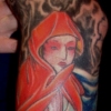 geisha red cloak