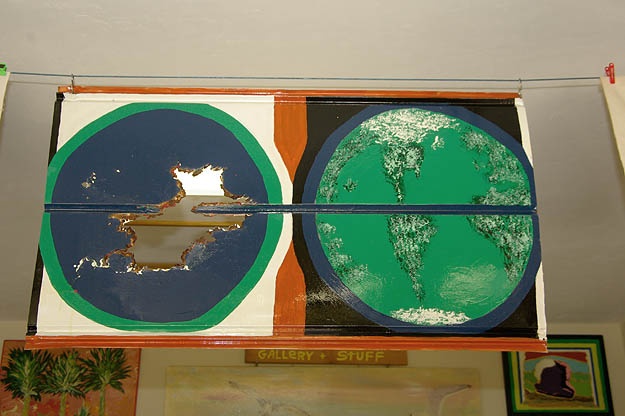Holy Flag - two sides (sold) 
(US Flag on reverse)