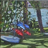 Canoes On Melrose Bay