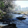 The Shoals on the Suwannee River and smoke from Bugaboo fire