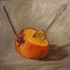 Persimmon and spoon