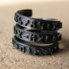 BLACK NUMBER BAND WRAP RING