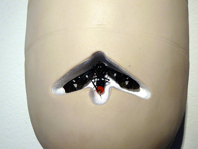 Blue Velvet Moth Reliquary (moth detail)
