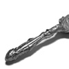 Slotted Spoon with Traces of Decorative Pattern on Handle