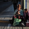 Women selling dolls in the street, Arequipa