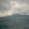 Rain on the window of the launch, Lago de Atitlan