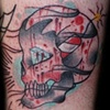 Skull with a firecracker
