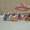 Organs, with hand for scale