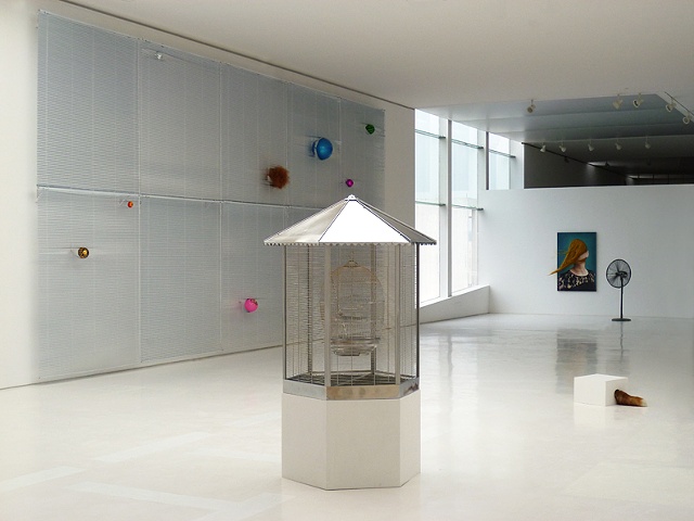 Installation at Times Museum, Guangzhou, China with, Preggers, Fox in Box, Crush, and Cage