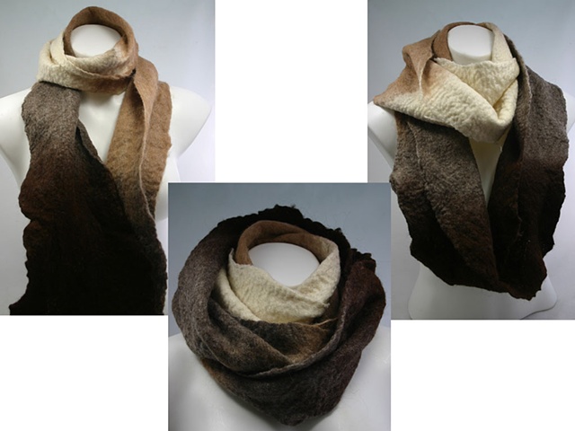 3-way infinity scarf in Natural Alpaca