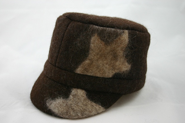 wool felt hat, handmade alpaca stars eco friendly