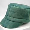Military Style Wool Felt hat, merino wool, hand dyed Green  