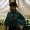 capelet in teal
