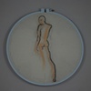 Figurative study in fiber and pastel