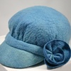 Erin Style Wool Felt Hat, merino wool felt hand dyed Sky Blue