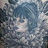 Peony with an Asian Girl Inside