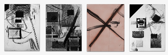 Four Drawings, (Made to keep me away from BAD LUCK)
