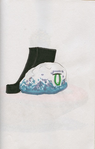 Preliminary sketch IV for "Saddleback"