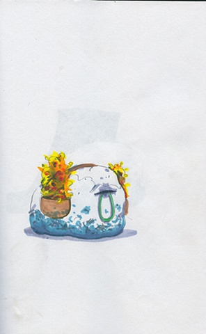 Preliminary sketch III for "Saddleback"