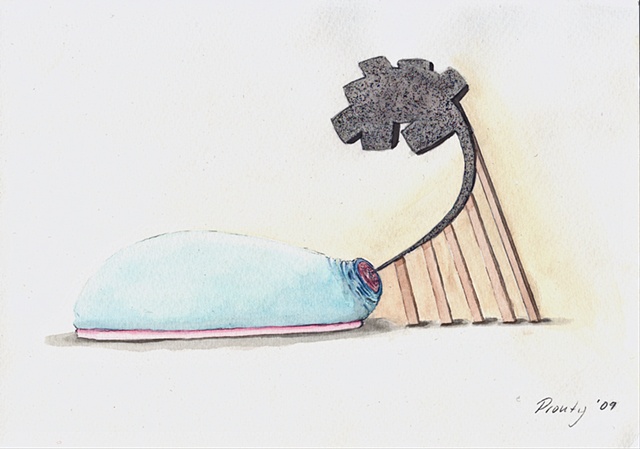 Watercolor Study of "Fanfare for the Middleman"