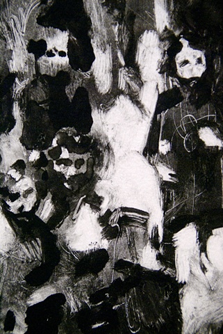 monoprint, monotype, printmaking, artwork, works on paper