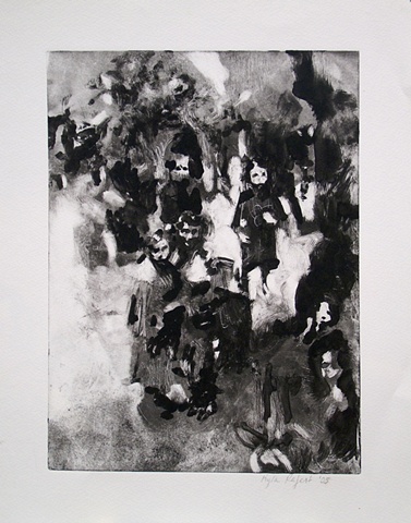 monoprint, monotype, artwork, printmaking
