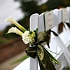 Green and White Aisle Decor