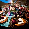 Modern Peacock Table Setting