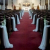 White Pew Drapery