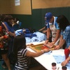 Volunteers hard at work