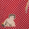 "Mercedes" red and white polka dot tote