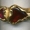 Garnets 
24kt. Gold