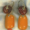Antique Baltic Amber 
Pink Coral 
18kt. Gold