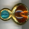 Spessartine Garnet 
Paraiba Tourmaline 
24kt. Gold 