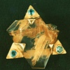 Rutilated Quartz 
Paraiba Tourmaline 
24kt. Gold