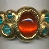 Spessartine Garnet 
Paraiba Tourmaline 
24kt. Gold 
